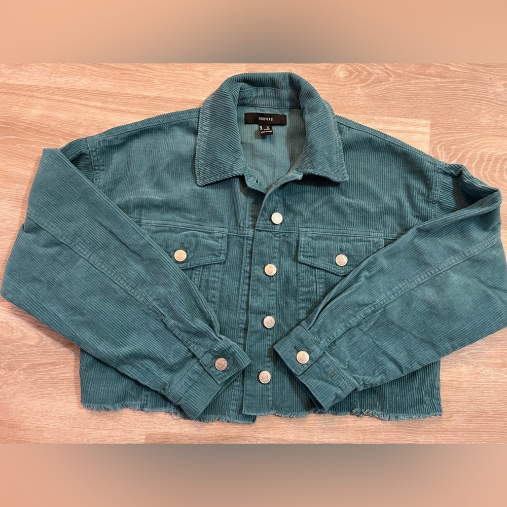 Forever 21 Teal Corduroy Jacket